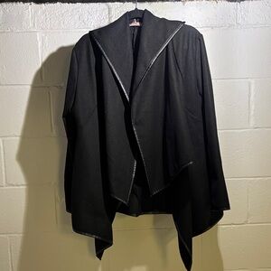 Chic Black Women's Cape Jacket